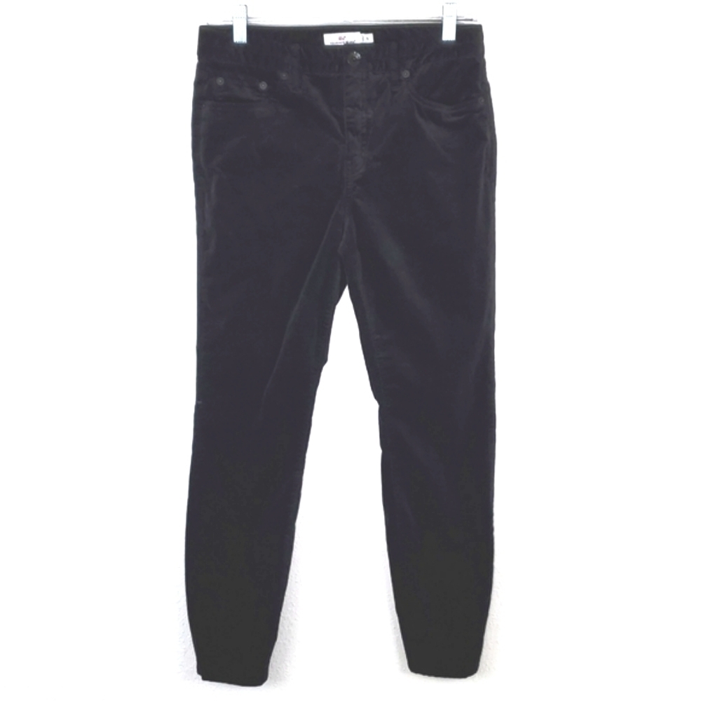 VINEYARD VINES High Rise Corduroy Black Pants, size 6